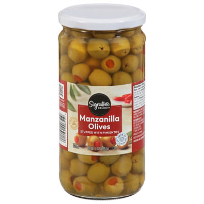 Signature SELECT Olives Manzanilla Stuffed With Pimiento Jar - 14 Oz - Image 1